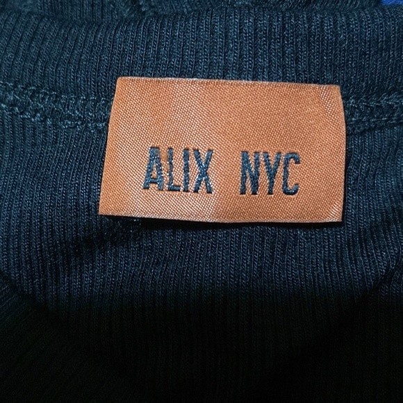 Alix NYC Black Chelsea Short Sleeve Bodysuit size medium NWT - Picture 3 of 3